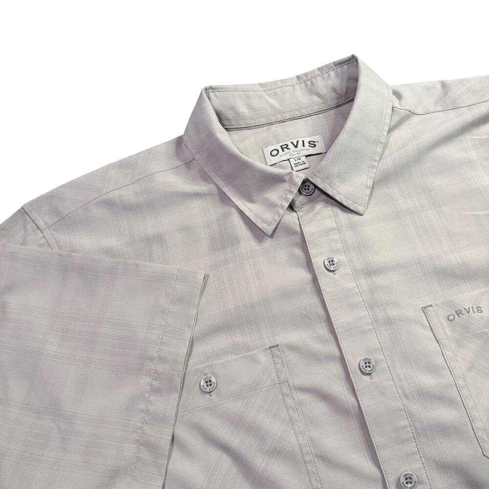 Orvis‎ Button Down Shirt Men's Short Sleeve Lightweight Pattern Design Sz L